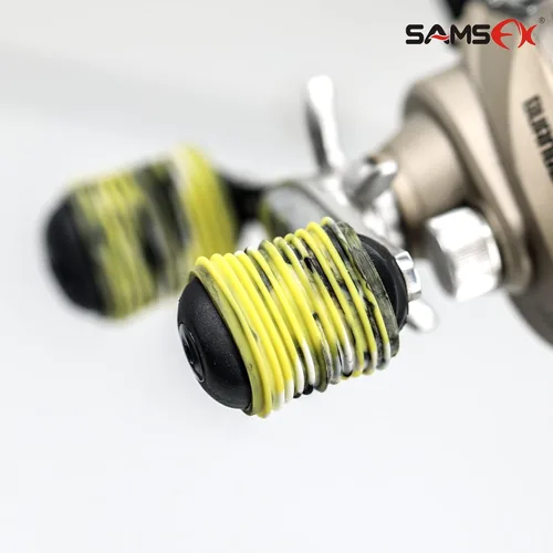 Miniatura 7 de SAMSFX Mango de goma para carrete de pesca, funda antideslizante para perilla de cebo para carrete de fundición o giro