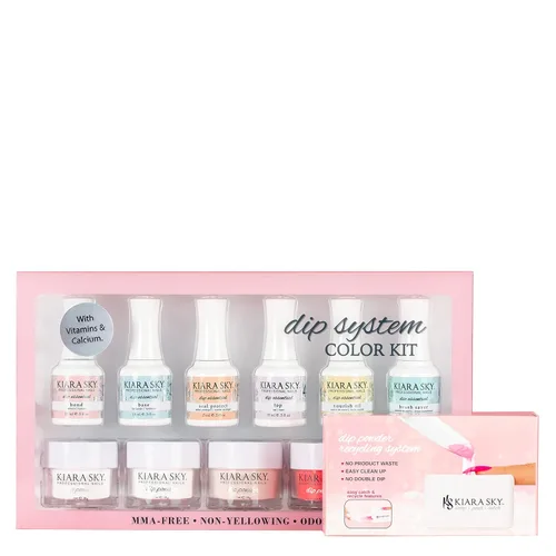 Kiara Sky Kit esencial de polvos de inmersión. Kit completo y fácil de usar para manicura en polvo.