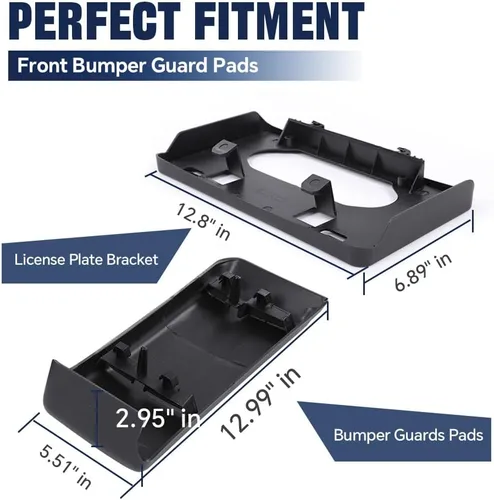 Miniatura 6 de PIT66 Almohadillas de protección para parachoques delantero y soporte de marco para matrícula compatible con Ford F150 2009-2014 9L3Z17E810B