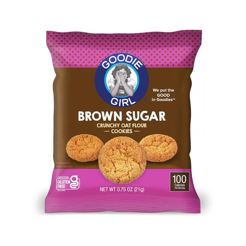 Miniatura 4 de Goodie Girl - Mini galletas de azúcar morena, galletas sin gluten para niños, paquetes de 100 calorías, sin maní, envueltas individualmente