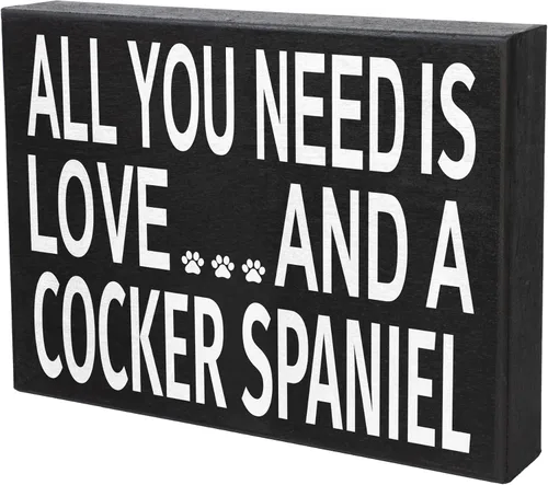 Miniatura 8 de Letrero de madera All You Need Is Love and a Cocker Spaniel, regalo de decoración del hogar para amantes del cocker spaniel, fabricado en Estados