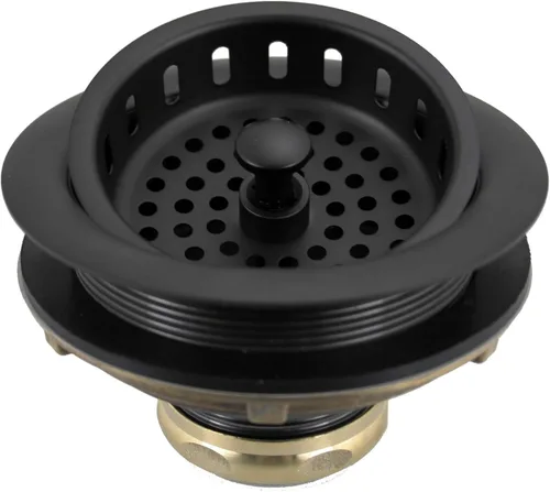 Westbrass D214-62 - Colador grande para fregadero de cocina de 3-1/2 pulgadas, color negro mate Mate negro