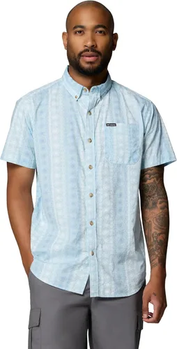 Miniatura 8 de Columbia - Camisa de manga corta para hombre Rapid Rivers con estampado, con cómodo elástico Colegial Navy Outback