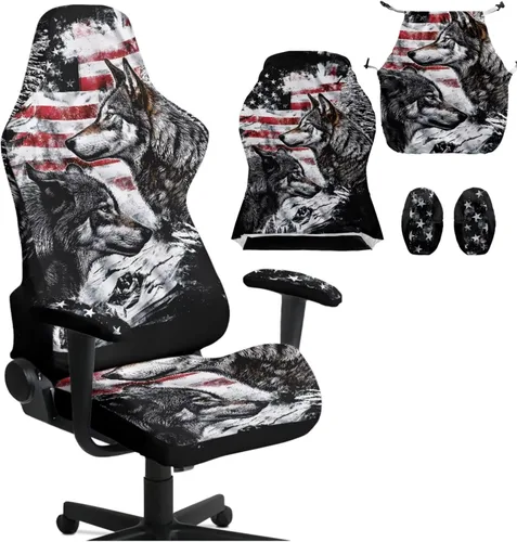 Miniatura 22 de Bald Eagle Gaming Protector for Students American Flag Stretchy Armrest Covers Patriotic Ergonomic Office Cover Dustproof Home & Dorm Room Decor