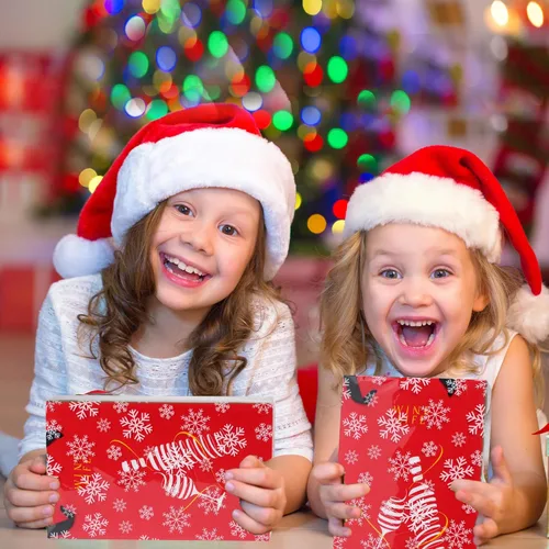 Miniatura 7 de Kolewo4ever Rollo de papel de envoltura de celofán de Navidad de 100 pies x 32 pulgadas, papel de regalo transparente con copos de nieve, bolsas