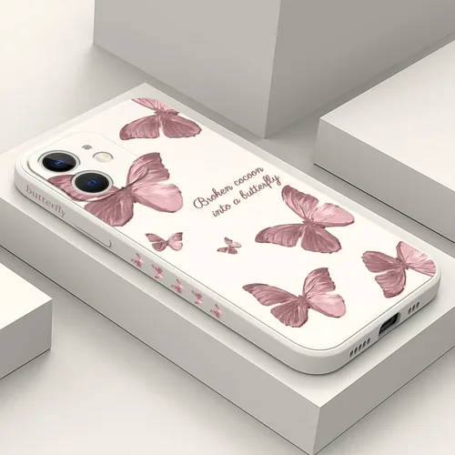 Miniatura 20 de LEECG Funda para iPhone 12 Mini, diseño creativo con estampado floral, funda antiarañazos de microfibra suave, funda de silicona líquida para Negro
