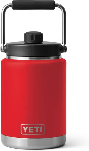 Miniatura 16 de YETI Rambler Jarra de Medio Galón, Aislada al Vacío, A Prueba de Fugas, Acero Inoxidable con MagCap Rosa (Tropical Pink)