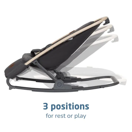 Miniatura 5 de Maxi-Cosi Kori - Asiento mecedor de bebé 2 en 1 para bebés, silla mecedora de bebé, portátil para bebés, grafito clásico