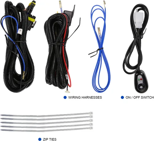 Miniatura 5 de SPEC-D TUNING - Luces antiniebla para defensa delantera transparentes + focos + interruptor compatibles con Ford Mustang 1994-1998, par de montaje