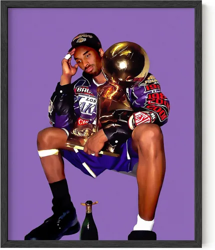 Miniatura 13 de HAUS AND HUES Póster de Kobe Bryant, Imagen de Kobe Bryant, Pósteres de Baloncesto para Dormitorio de Niños, Arte de Pared de Baloncesto para Marco