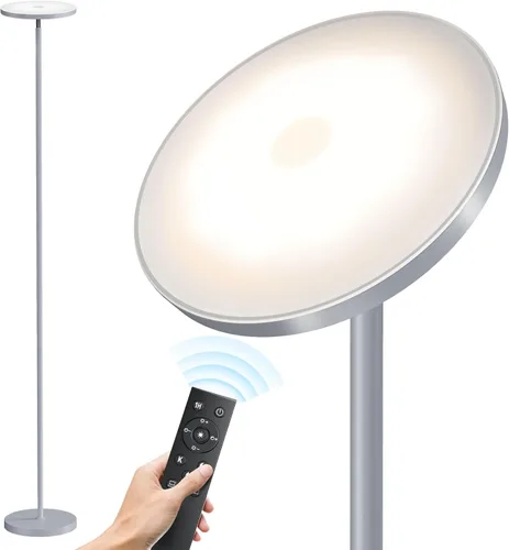 Miniatura 10 de SUNMORY Lámparas de pie para sala de estar, lámpara de pie LED súper brillante de 32 W/3000 lm con control remoto, lámpara de pie de 69 pulgadas