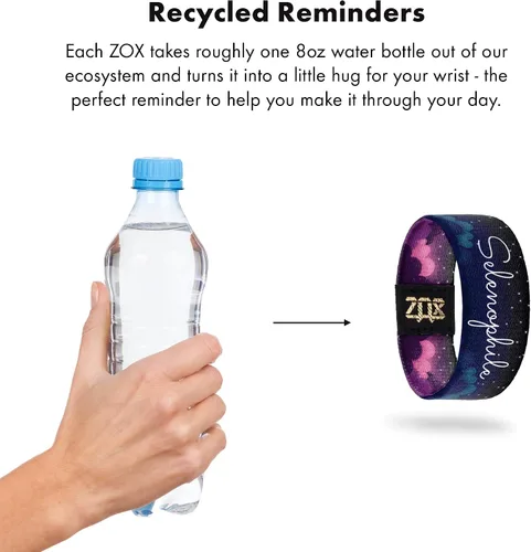 Miniatura 2 de ZOX Pulseras banda elástica con afirmaciones motivacionales y hermosas obras de arte, gran regalo para hombres, mujeres y niños