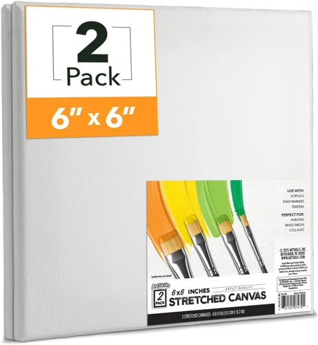 Miniatura 19 de ArtSkills Lienzo estirado para pintar, lienzos de 16 x 20 pulgadas, suministros de pintura para artistas, paquete de lienzo en blanco, paquete de 2