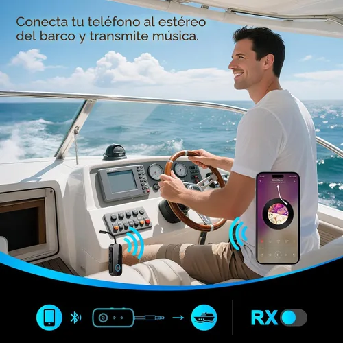 Miniatura 8 de Transmisor Receptor Bluetooth 5.4 Premium Pro, adaptador de audio de avión, transmisor inalámbrico para TV/vuelo de viaje, aerolínea, gimnasio. Negro