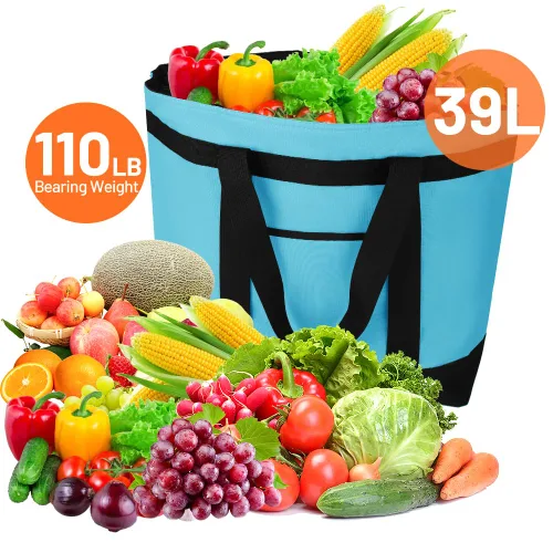Miniatura 5 de Bolsa tote reutilizable aislada para compras de comestibles para mujeres/hombres, bolsa de entrega de pizza/comida para mantener los alimentos