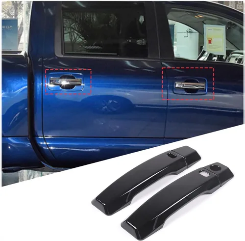 Miniatura 11 de Cubierta de manija de puerta exterior compatible con Nissan Titan 2016-2023, cubierta protectora de cubierta protectora de cubierta exterior