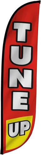 Miniatura 19 de LookOurWay Bandera de plumas, bandera publicitaria de 12 pies de alto para promoción de negocios y eventos, solo bandera, detalles automáticos