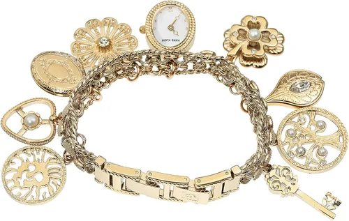 Miniatura 3 de Anne Klein Reloj de pulsera con dije acentuado de cristal prémium para mujer