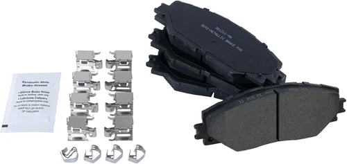 Miniatura 6 de TRQ Juego de pastillas de freno delanteras y traseras y rotores semimetálicos ventilados sólidos compatibles con Toyota RAV4 2006-2018