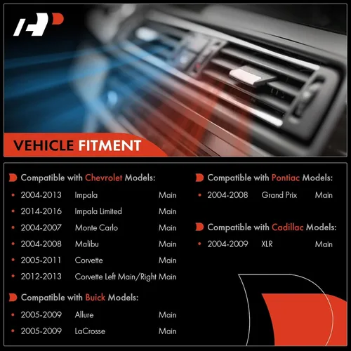 Miniatura 3 de A-Premium Actuador de puerta de mezcla de calentador HVAC de reemplazo para Chevrolet Corvette 2005-2013 Impala Malibu Monte Carlo Buick LaCrosse