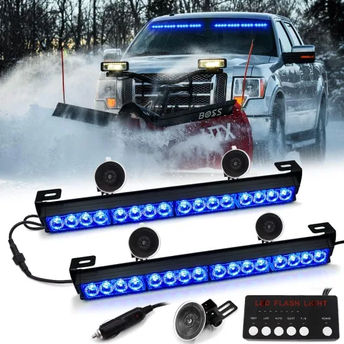Miniatura 8 de Ediors barra de luces led de 16 pulgadas y 7 funciones, luz de emergencia, de advertencia para tráfico, luz de led estroboscópica con soportes