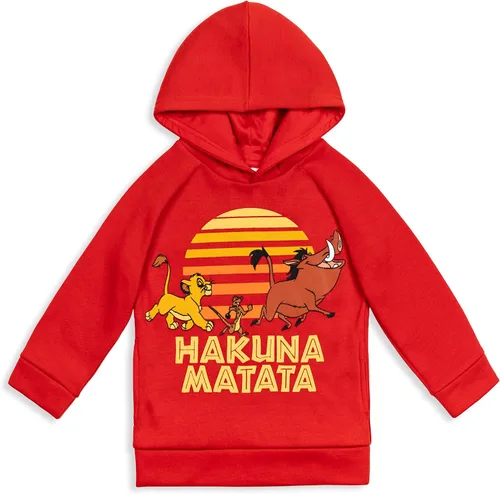 Miniatura 2 de Disney Lion King Simba Pumbaa Timon - Conjunto de sudadera con capucha y pantalones de vellón para niños grandes