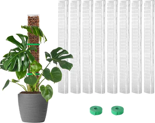 Miniatura 13 de EOX 2 Piezas Postes de Musgo de Plástico de 48 Pulgadas para Monstera, Postes Grandes en Forma de D para Plantas Trepadoras que Funcionan con Musgo