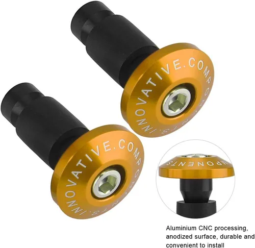 Miniatura 2 de Tapón de agarre para manillar, 0.866 in, 7/8 pulgadas, tapas deslizantes para manillar de motocicleta, para carreras ATV Offroad (dorado)
