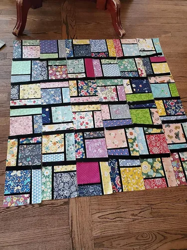 Miniatura 4 de LUMANSUO 50 piezas de tela de algodón de 12 x 12 pulgadas, retazos para acolchado, paquetes de tela de algodón para bricolaje, diseño floral