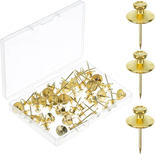 Miniatura 21 de Mr. Pen - Clavos de doble cabeza para colgar cuadros, paquete de 25, negro, clavos para cuadros, tachuelas para colgar en la pared, pines
