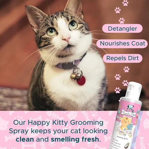 Miniatura 2 de Kenchii Spray profesional de aseo de mascotas para gatitos y gatos, spray desenredante hidratante perfumado totalmente natural, acondicionador