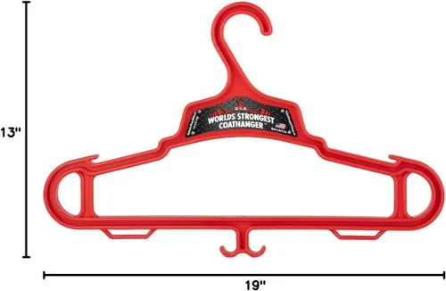 Miniatura 10 de Worlds Strongest - Percha para abrigos, fabricado en Estados Unidos, capacidad de carga de 140 libras, colgador de engranajes multiusos, color rojo