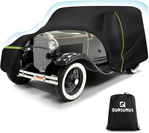 Miniatura 13 de QUNSUNUS Funda impermeable para camioneta Ford F-150 Super Crew Cab de 6.5 pies de cama corta, cubierta exterior para camioneta con cremallera