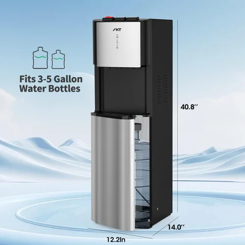 Miniatura 6 de IKT Dispensador de enfriador de agua autolimpiante, carga inferior para botella de 3-5 galones con bloqueo de seguridad para niños, pantalla LED