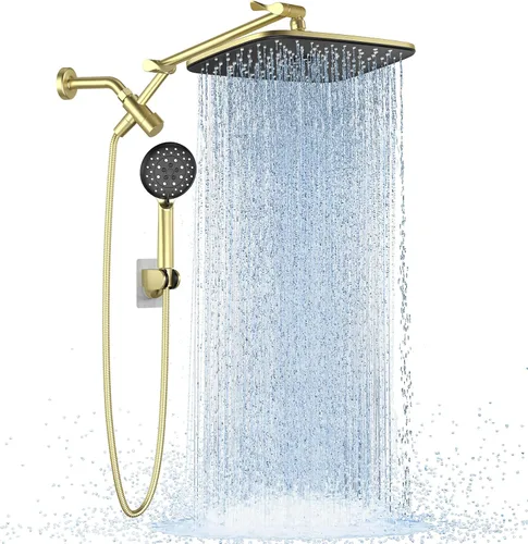 Miniatura 13 de Veken Cabezal de ducha de lluvia de 11.8 pulgadas con mano, ducha de mano de alta presión con múltiples modos de pulverización, combo de lluvia