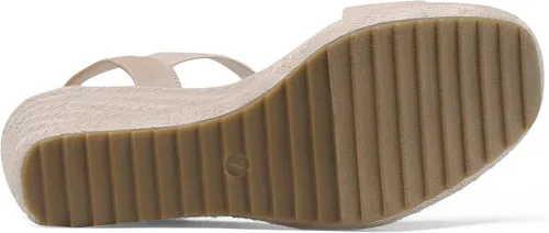 Miniatura 4 de DREAM PAIRS Alpargatas de punta abierta para mujer, sandalias de plataforma elegantes sin cordones con correa elástica en el tobillo