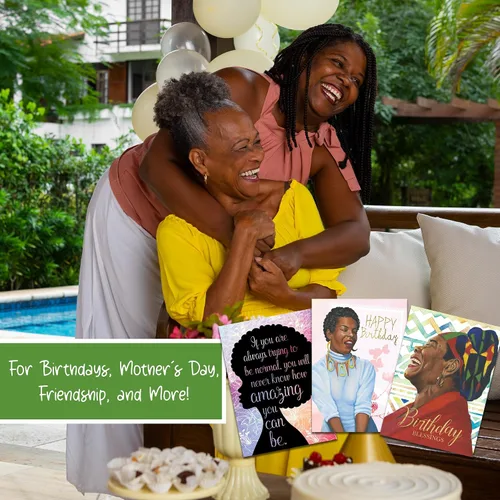 Miniatura 6 de Surtido de tarjetas de felicitación cristianas afroamericanas – Juego de 18 tarjetas inspiradoras con sobres – Cumpleaños, aliento, recuperarse