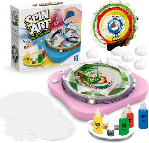 Miniatura 7 de Artes y manualidades para niños de 4 a 8 años, máquina de arte giratorio de pintura para niños, juego de manualidades para 6 a 9 años