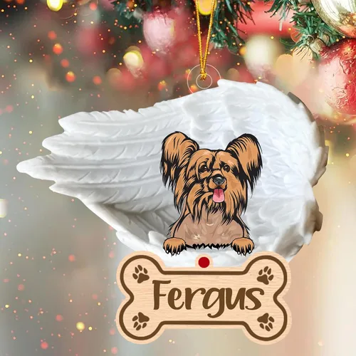 Miniatura 61 de Adorno de perro afgano de 1 ángel, adorno acrílico 2D personalizado conmemorativo para perros, regalo por pérdida de mascotas, regalo
