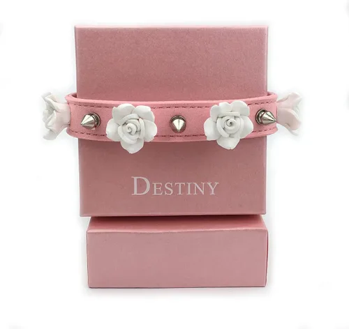 Miniatura 4 de Destiny Love Gargantilla hecha a mano con flor de rosa, collar de terciopelo con caja para mujeres y hombres