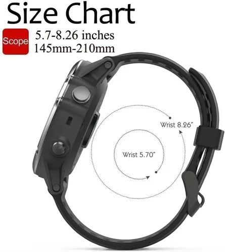 Miniatura 5 de Correa para Garmin Fenix 3, correa de repuesto de silicona suave para reloj inteligente Garmin Fenix 3 HR (sin rastreador)