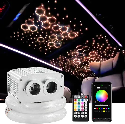 Miniatura 15 de ATOKEE Kit de Cielo Estrellado (Headliner) de 10W, 550 unidades, 0.03 pulgadas, 13.1 pies, luces de estrella de fibra óptica parpadeantes para uso