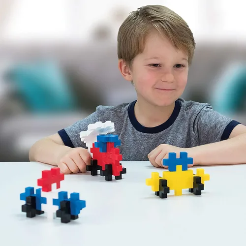 Miniatura 3 de PLUS PLUS BIG - Juego abierto – 400 piezas en bañera de almacenamiento – Mezcla de colores básicos, juguete de construcción de construcción, bloques