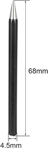 Miniatura 2 de uxcell Punta de soldador de repuesto de 0.177 in x 2.677 in, punta cónica de soldadura sin plomo, 40 W, color negro, 2