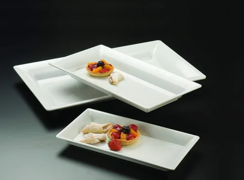 Miniatura 2 de American Metalcraft MEL23 Bandeja rectangular de melamina de la colección Endurance, 18-pulgadas, color blanco