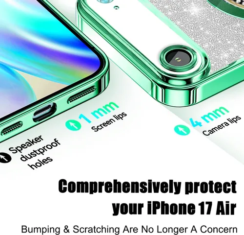 Miniatura 331 de Misscase Funda magnética con purpurina para iPhone 11 compatible con MagSafe, protección completa, delgada, a prueba de golpes, antiarañazos