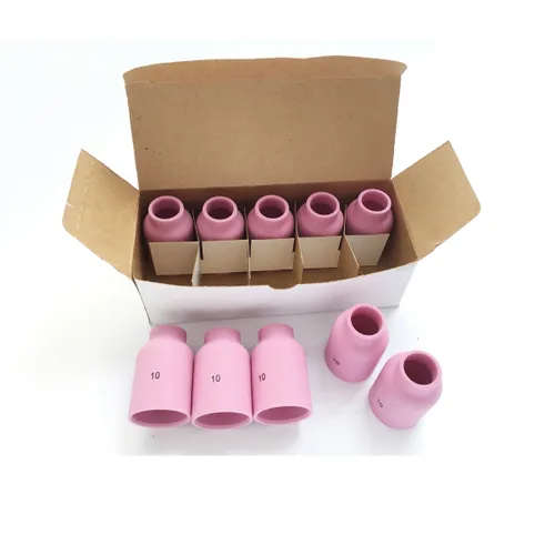 Miniatura 2 de 10 piezas TIG Soldador Antorcha Accesorios-Rosa Grande Lente de Gas Copa Alúmina Boquilla Escudo (Tamaño #10/53N88)