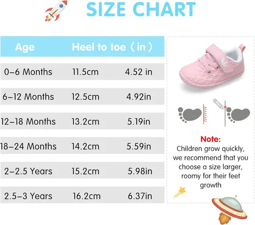 Miniatura 2 de FEETCITY Zapatillas de bebé para niños y niñas, zapatos de primera caminata, zapatos de cuna para recién nacidos, zapatos de meter