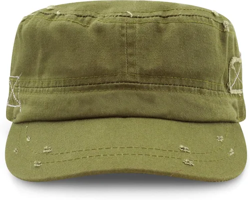Miniatura 2 de The Hat Depot Cadet Military Army - Gorra de béisbol de algodón lavado con teñido anudado y algodón lavado básico y desgastado, gorra de algodón
