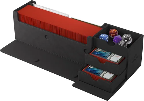 Miniatura 4 de Gamegenic Cards Lair 400+ - Caja convertible para cartas de doble funda, con capacidad para hasta 400 tarjetas, protector de juego de cartas Negro